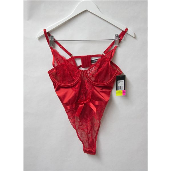 OH LALA CHERI UNLINED UNDERWIRE LACE/SATIN TEDDY