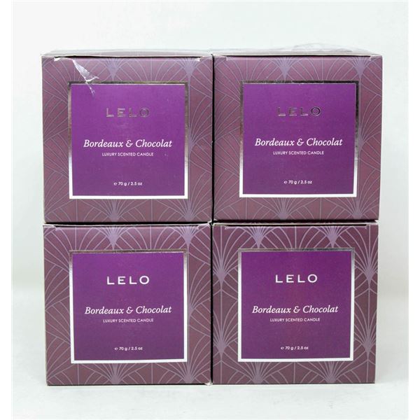 4 NEW LELO BORDEAUX & CHOCOLAT LUXURY SCENTED