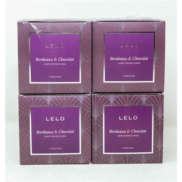 4 NEW LELO BORDEAUX & CHOCOLAT LUXURY SCENTED