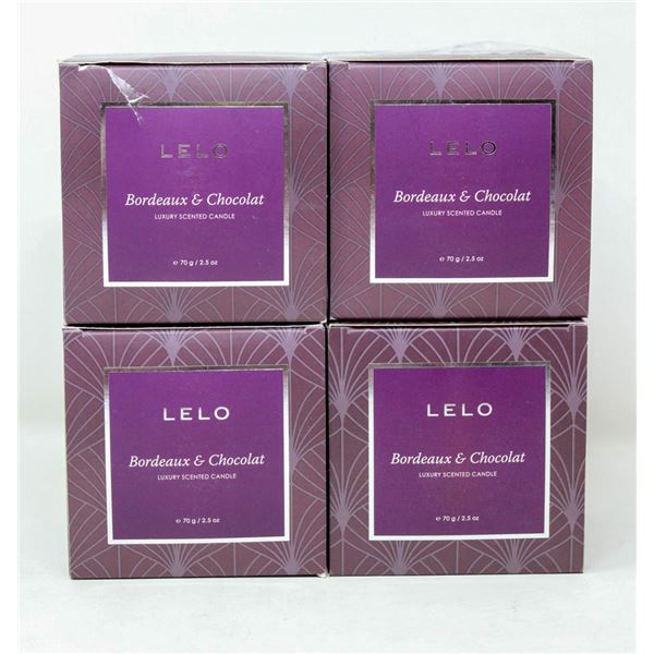 4 NEW LELO BORDEAUX & CHOCOLAT LUXURY SCENTED