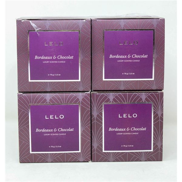 4 NEW LELO BORDEAUX & CHOCOLAT LUXURY SCENTED