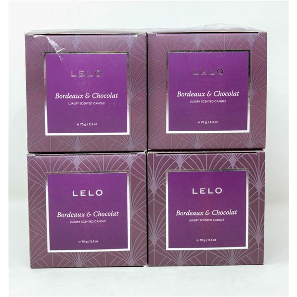 4 NEW LELO BORDEAUX & CHOCOLAT LUXURY SCENTED