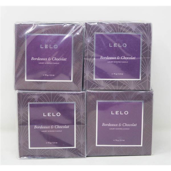 4 NEW LELO BORDEAUX & CHOCOLAT LUXURY SCENTED