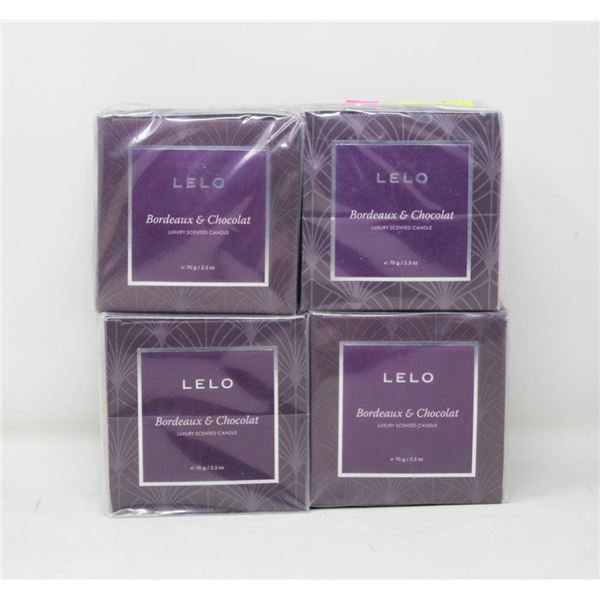 4 NEW LELO BORDEAUX & CHOCOLAT LUXURY SCENTED