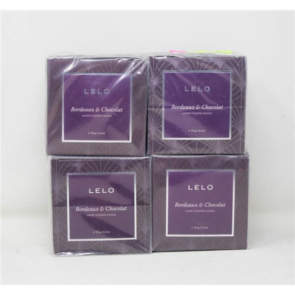 4 NEW LELO BORDEAUX & CHOCOLAT LUXURY SCENTED