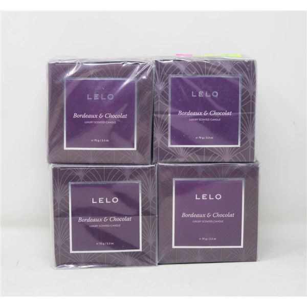 4 NEW LELO BORDEAUX & CHOCOLAT LUXURY SCENTED