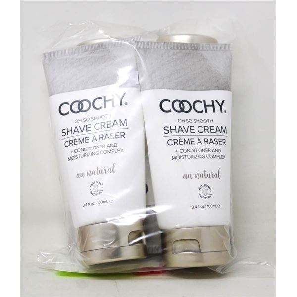 4 NEW ASSORTED COOCHY OH SO SMOOTH SHAVE CREAMS