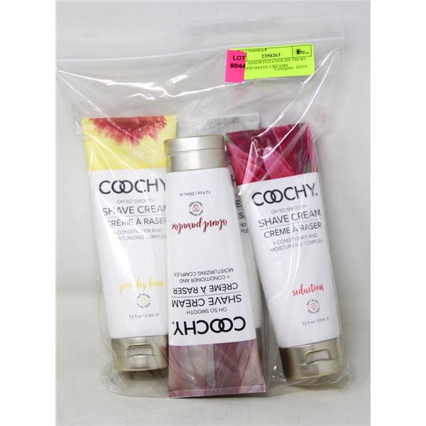 4 NEW ASSORTED COOCHY OH SO SMOOTH SHAVE CREAMS