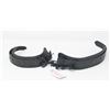 Image 1 : PAIR OF SOFT BLACK TONE METAL BUCKLE RESTRAINTS