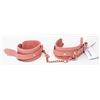 Image 1 : PAIR OF SOFT PK/ROSE TONE METAL BUCKLE RESTRAINTS