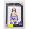 Image 1 : LEG AVENUE PLUS SIZE RHINESTONE SET - BLUE