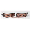 Image 1 : PAIR OF SOFT ROSE TONE METAL BUCKLE RESTRAINTS