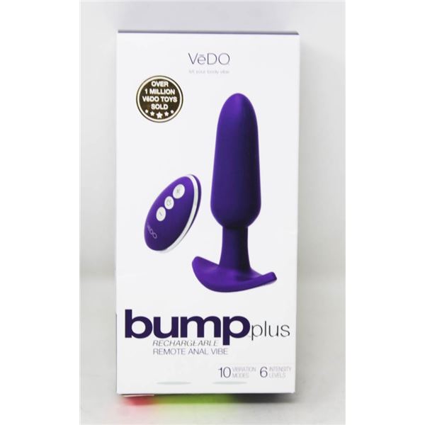 VEDO BUMP PLUS RECHARGEABLE REMOTE ANAL VIBE
