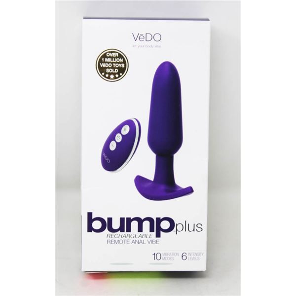 VEDO BUMP PLUS RECHARGEABLE REMOTE ANAL VIBE