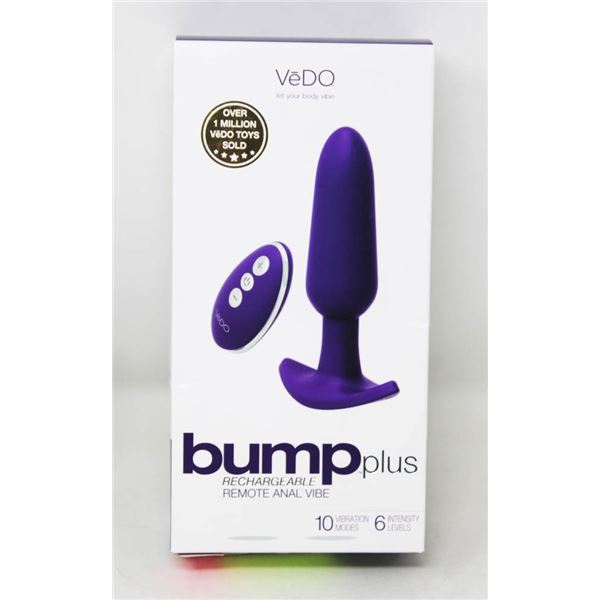 VEDO BUMP PLUS RECHARGEABLE REMOTE ANAL VIBE