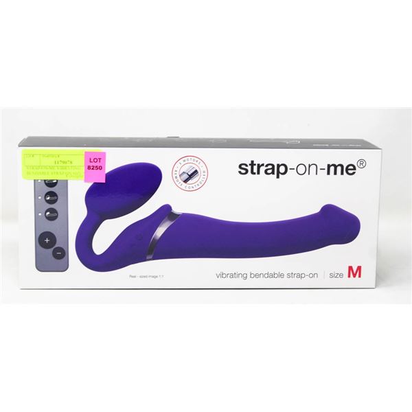 STRAP-ON-ME VIBRATING BENDABLE STRAP ON SIZE MED