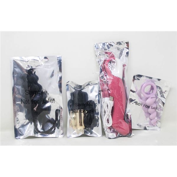 LOT OF 4 ASSORTED SAMPLE SEX TOYS