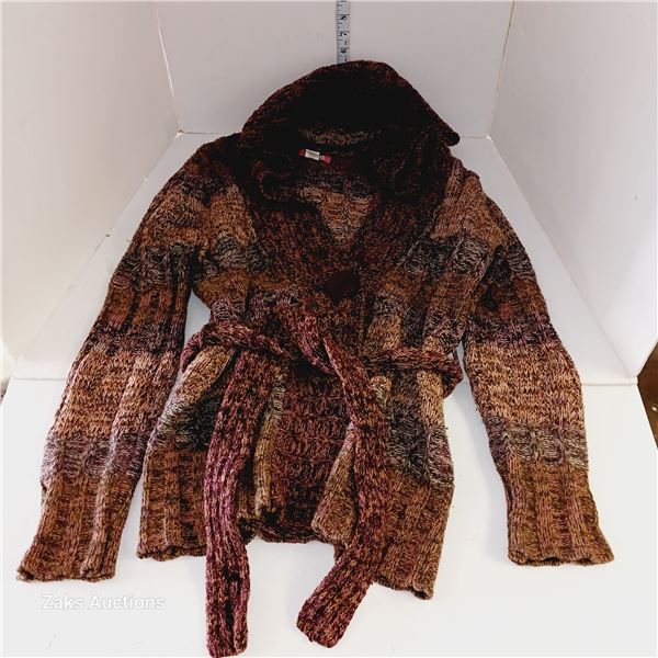 Vintage Womens Hooded Sweater Jacket