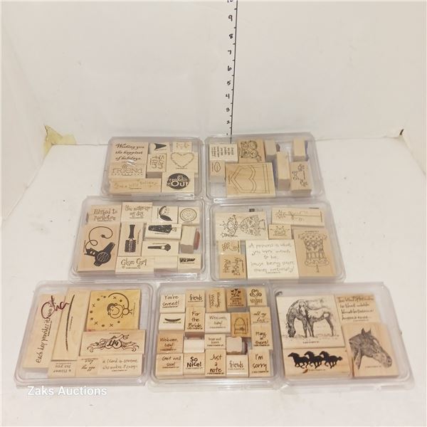 Large Lot of Stampin Up! Stamps