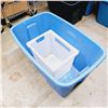 Image 2 : Lot of 2 Plastic Storage Totes