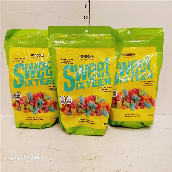 Lot of 3 Sweet Sixteen Gummy Bears -BB 2023 SE 22