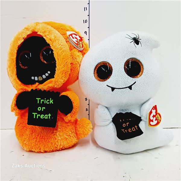 Lot of 2 Beanie Baby Toys - Haunts & Grinner