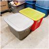 Image 2 : Lot of 2 Storage Totes