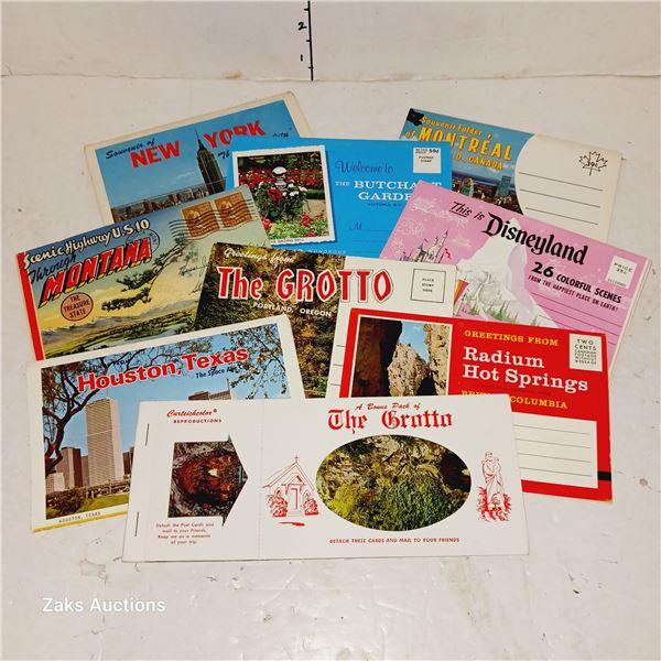 Lot of Various Vintage Postcard Books