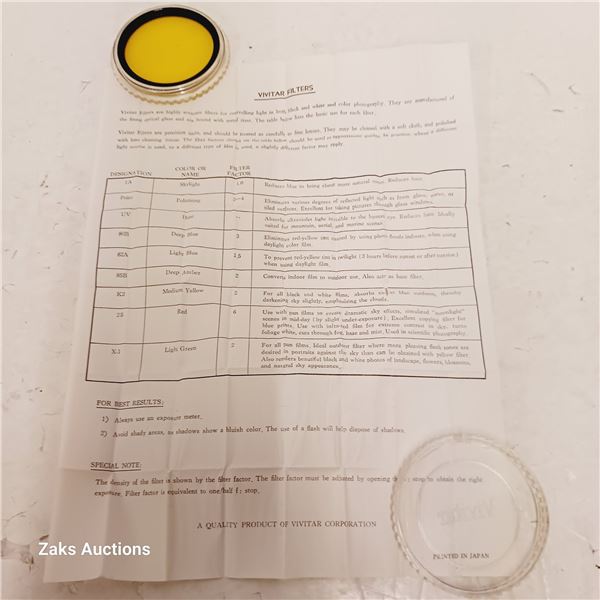 Vivitar Medium Yellow Filter Lens