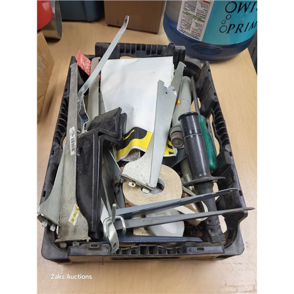 Black Coke Tray Full of Brackets & Other Misc Hardware