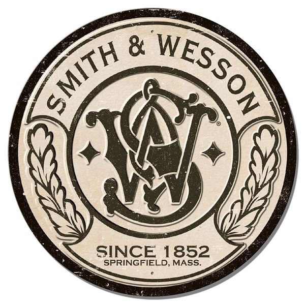 Smith & Wesson - Round **FULLY EMBOSSED STEEL**