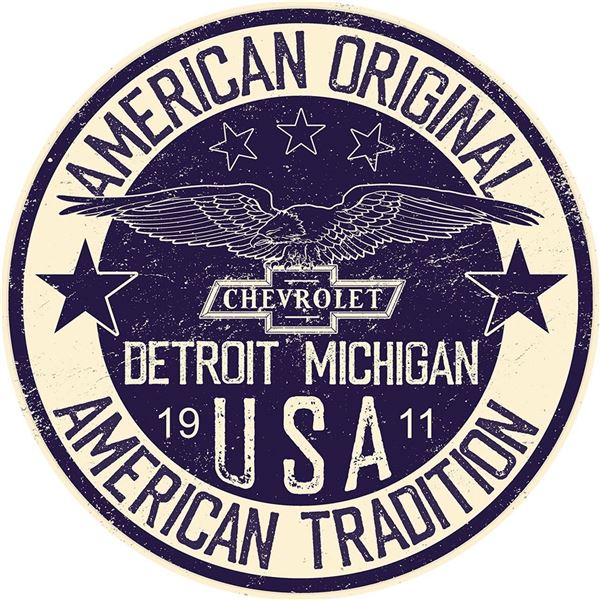 Chevy - Tradition Round **FULLY EMBOSSED STEEL**