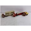 Image 2 : (3) Vintage Tonka Pressed Metal Toy Vehicles (Horse Semi, Fire Truck, Dump Truck) aii As is