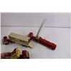 Image 3 : (3) Vintage Tonka Pressed Metal Toy Vehicles (Horse Semi, Fire Truck, Dump Truck) aii As is