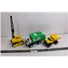 Image 1 : (3) Vintage Pressed Metal Toy Vehicles (BuddyL Crane & Two Tonka Dump Trucks)