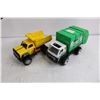 Image 3 : (3) Vintage Pressed Metal Toy Vehicles (BuddyL Crane & Two Tonka Dump Trucks)