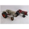 Image 2 : (2) Vintage Die Cast Replica Tractors (Red one Labeled Massey Ferguson 2805) As is