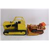 Image 2 : (2) Vintage Toy Earth-Moving Machines (Orange one is Fisher Price) As is