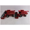 Image 3 : (2) Die Cast Replica Case International 1680 Axial Flow Combines with Accessories - As is