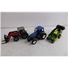 Image 2 : (3) Die Cast Replica Tractors with Moving Parts (Massey Ferguson 3050, Ford 8670, John Deere Riding 