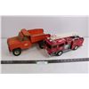 Image 1 : (2) Children's Toy Replica Vehicles (Tonka Dumptruck & Funrise Fire Engine)