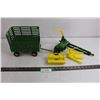 Image 1 : (2) Replica John Deere Implements (Bale Wagon & Auger) with Accessories