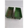 Image 4 : (2) Vintage John Deere Pressed Metal Replica Wagons - As is