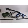 Image 1 : (4) Farm Toy Implements (Wagon, Auger, 2-Disc Plows) As is