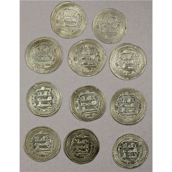 UMAYYAD: LOT of 11 silver dirhams