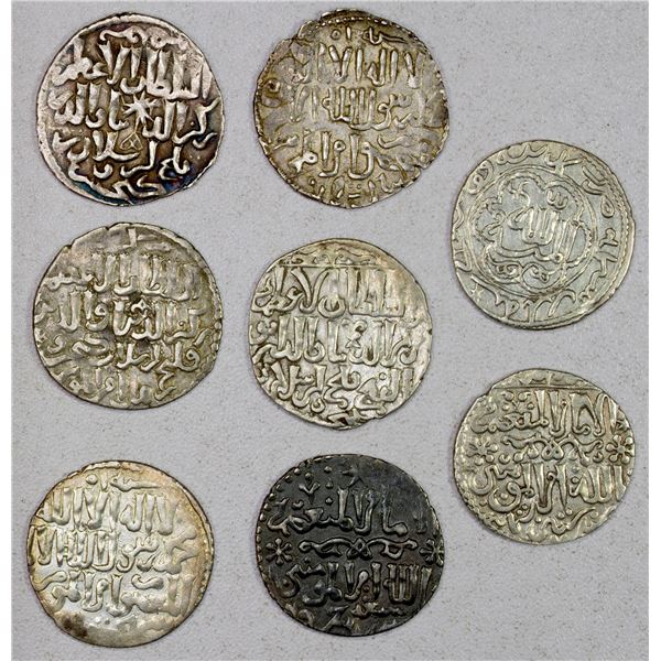 SELJUQ OF RUM: Qilij Arslan IV, 1257-1266, LOT of 8 silver dirhams