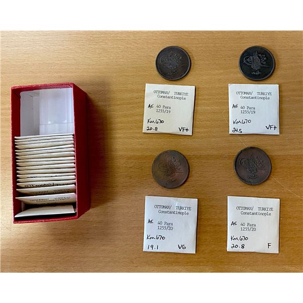 TURKEY (OTTOMAN): LOT of 21 coins