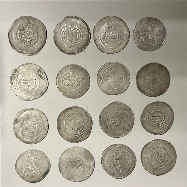 SAMANID: LOT of 16 multiple dirhams