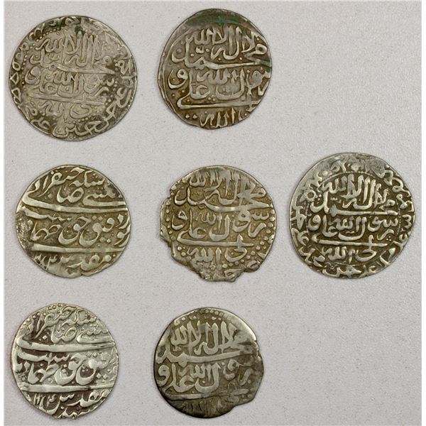 IRAN: SAFAVID: LOT of 7 silver abbasis
