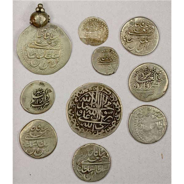 IRAN: QAJAR: Fath 'Ali Shah, 1797-1834, LOT of 10 silver coins